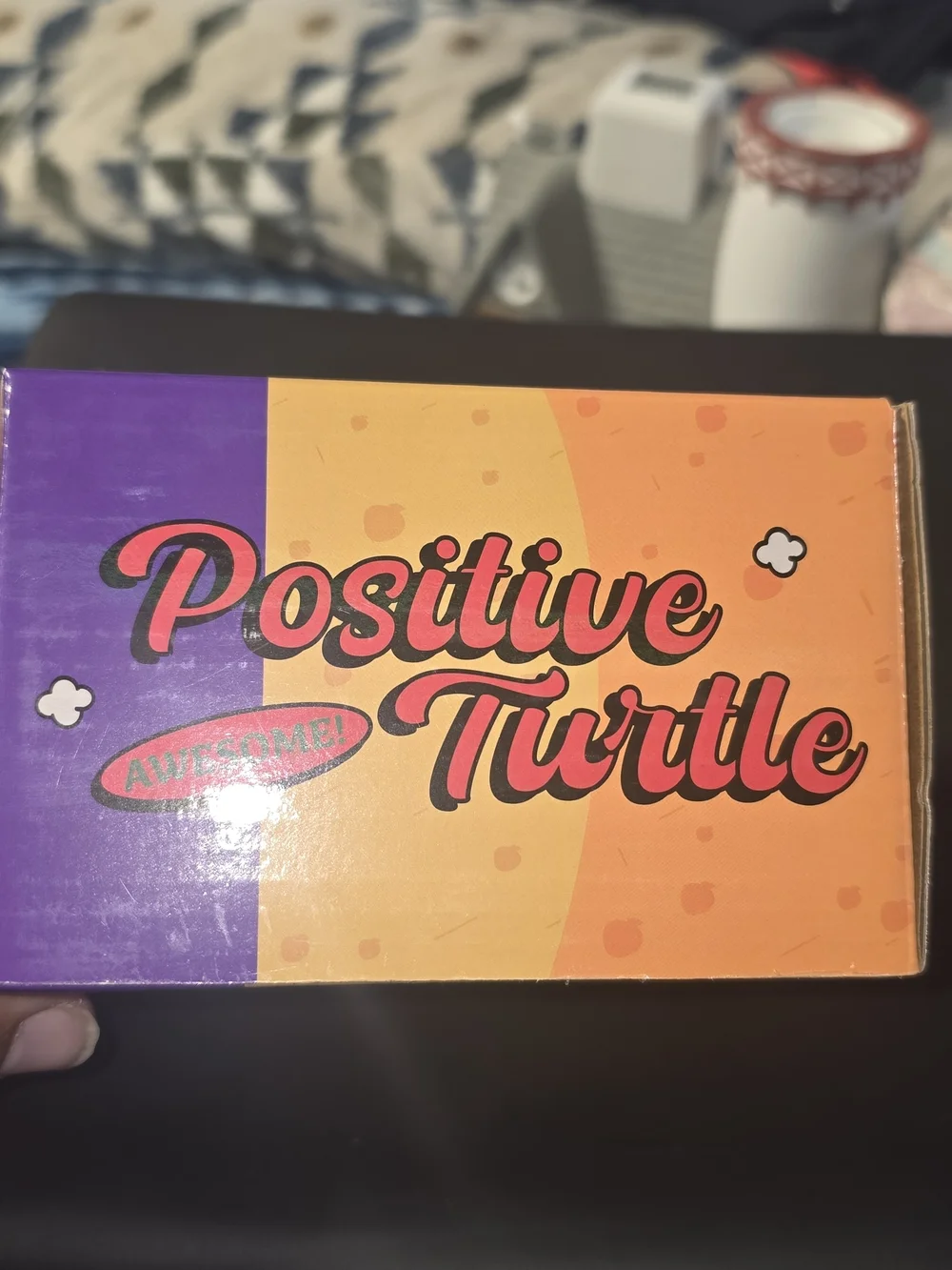 Green Turtle Habitat Figurine with Motivational Sign